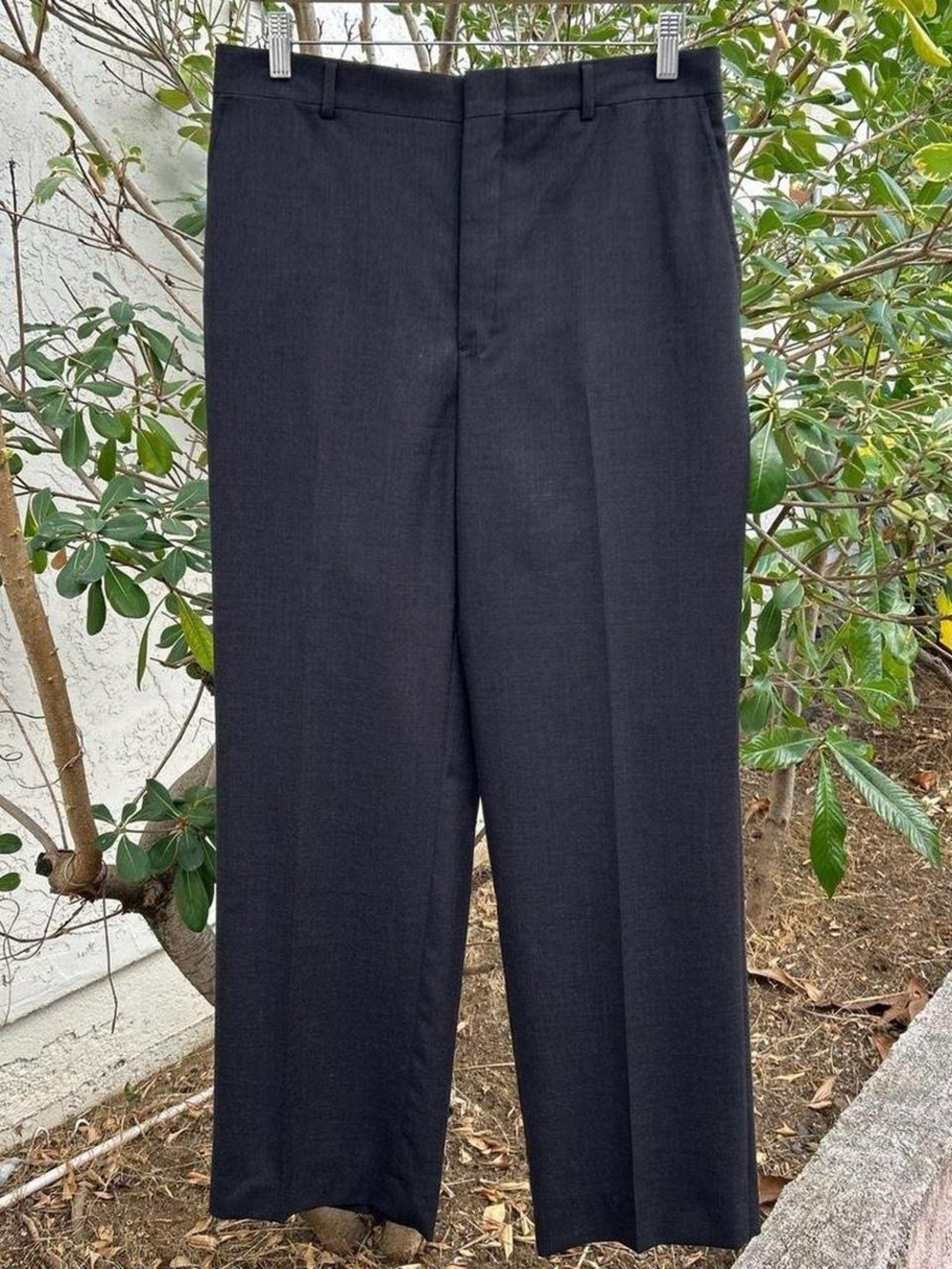 Vintage 1980s Nordstrom Black Dress Pants Slacks Mens 32x29 Straight Leg